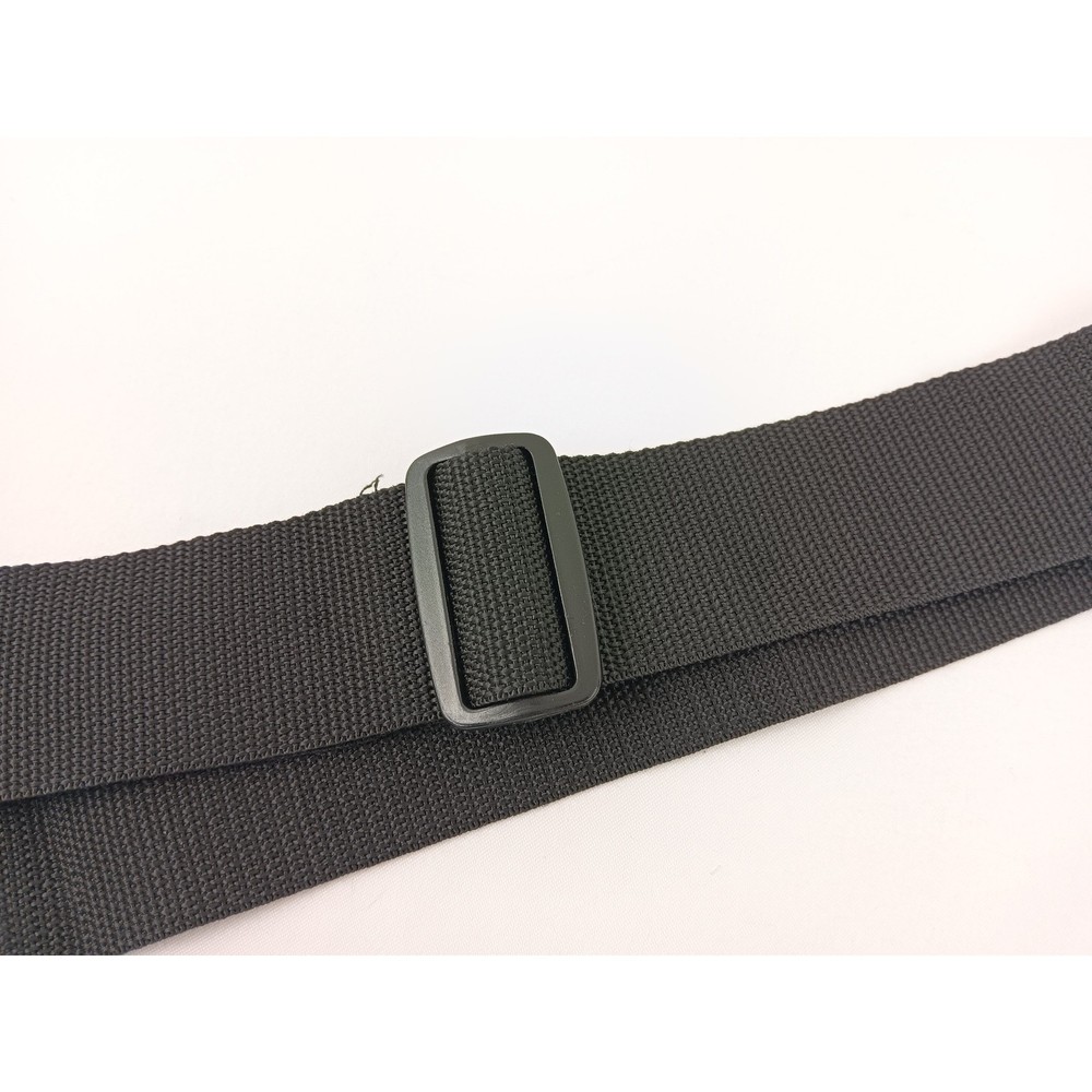 Maestro Black Nylon Adjustable Guitar Strap Leather Ends