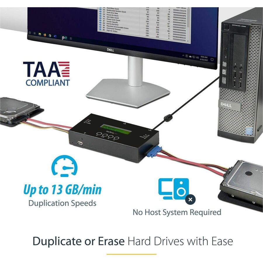 StarTech SATSASDUPE11 1:1 SATA/SAS Drive Duplicator & Eraser