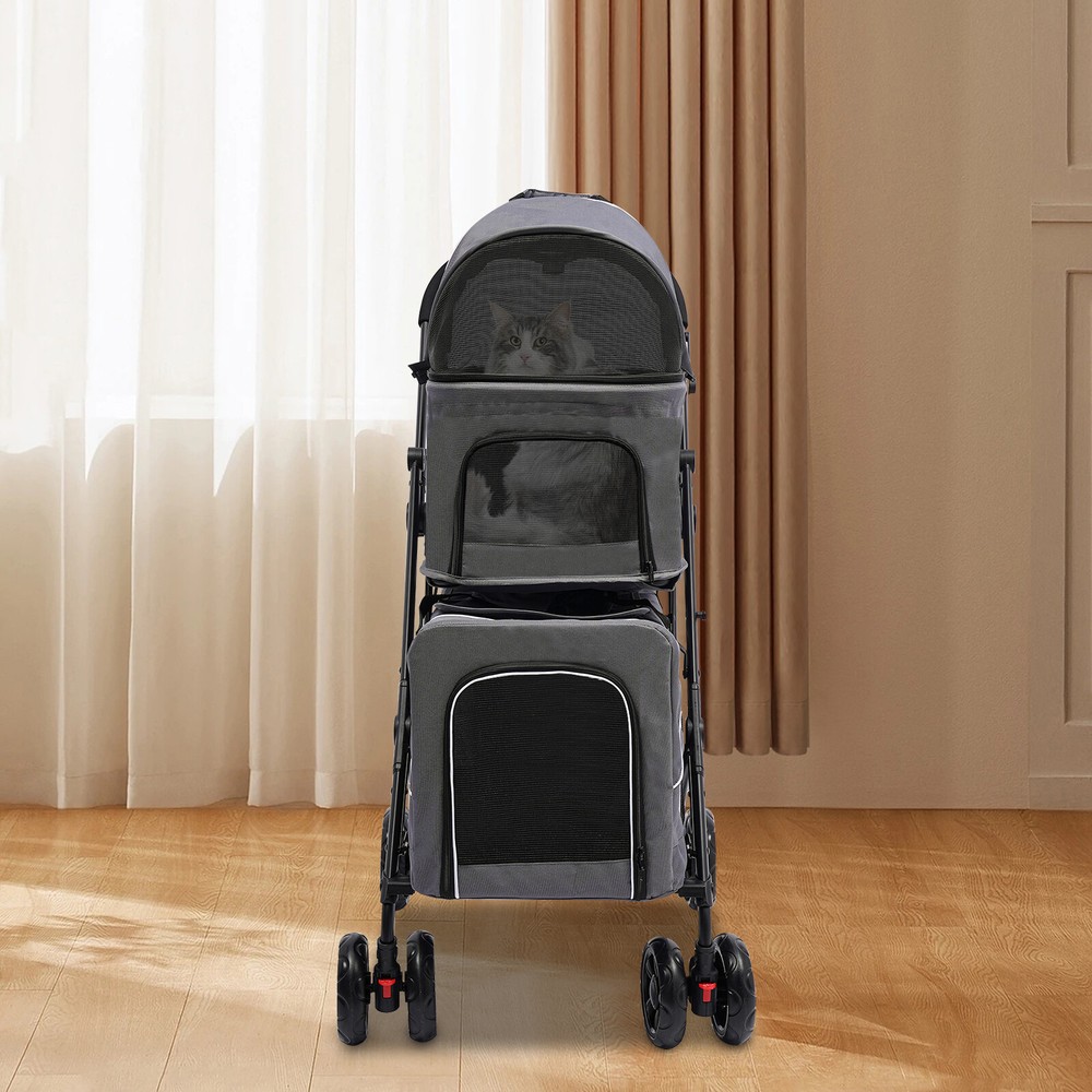 Foldable Pet Cart for Small/Medium Dogs and Cats - Durable and Versatile