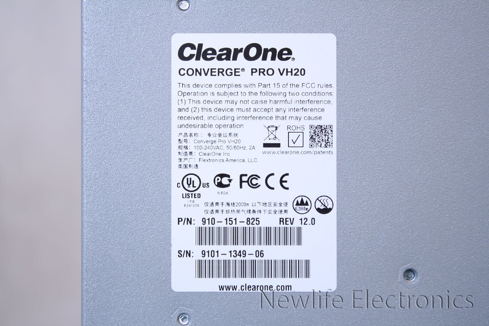 ClearOne 910-151-825 Converge Pro VH20 VOIP Switch