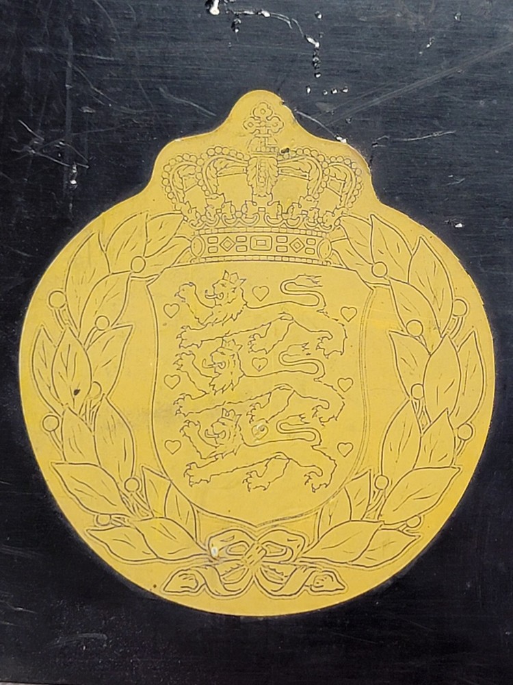 Vintage Denmark Army License Plate