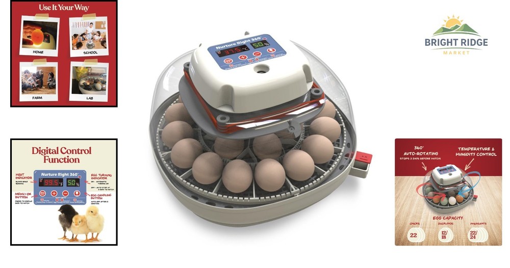Complete Egg Incubator System for Chickens, Ducks, and Pheasants with Visibility
