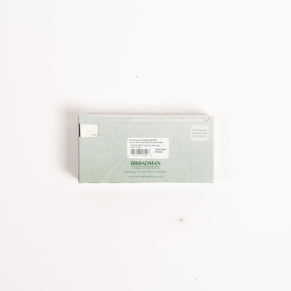 Rectangular Gummed Offering Envelopes | 52-Pack | Perfect for Church Services