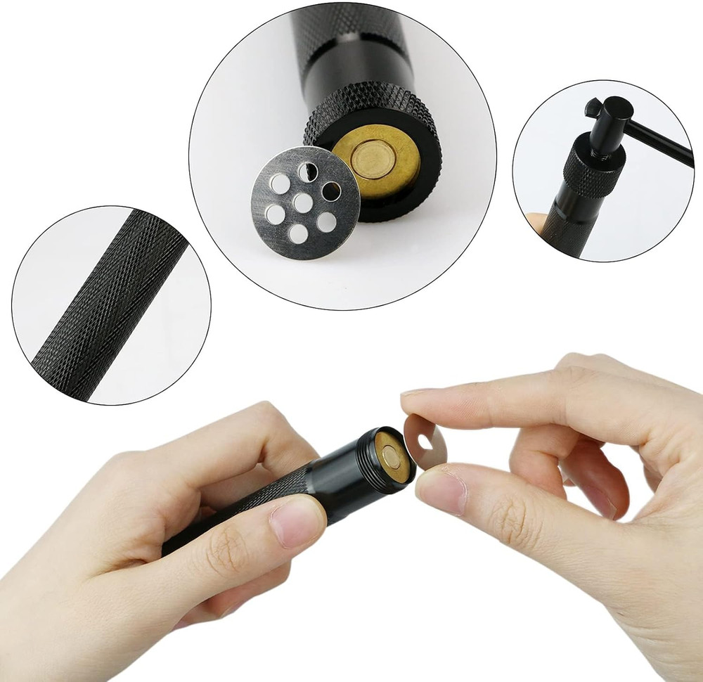 Stainless Steel Clay Extruder with 20 Pattern Discs, Handheld Sugar Paste Press