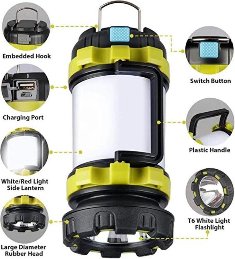 Rechargeable Camping Lantern & Power Bank Flashlight
