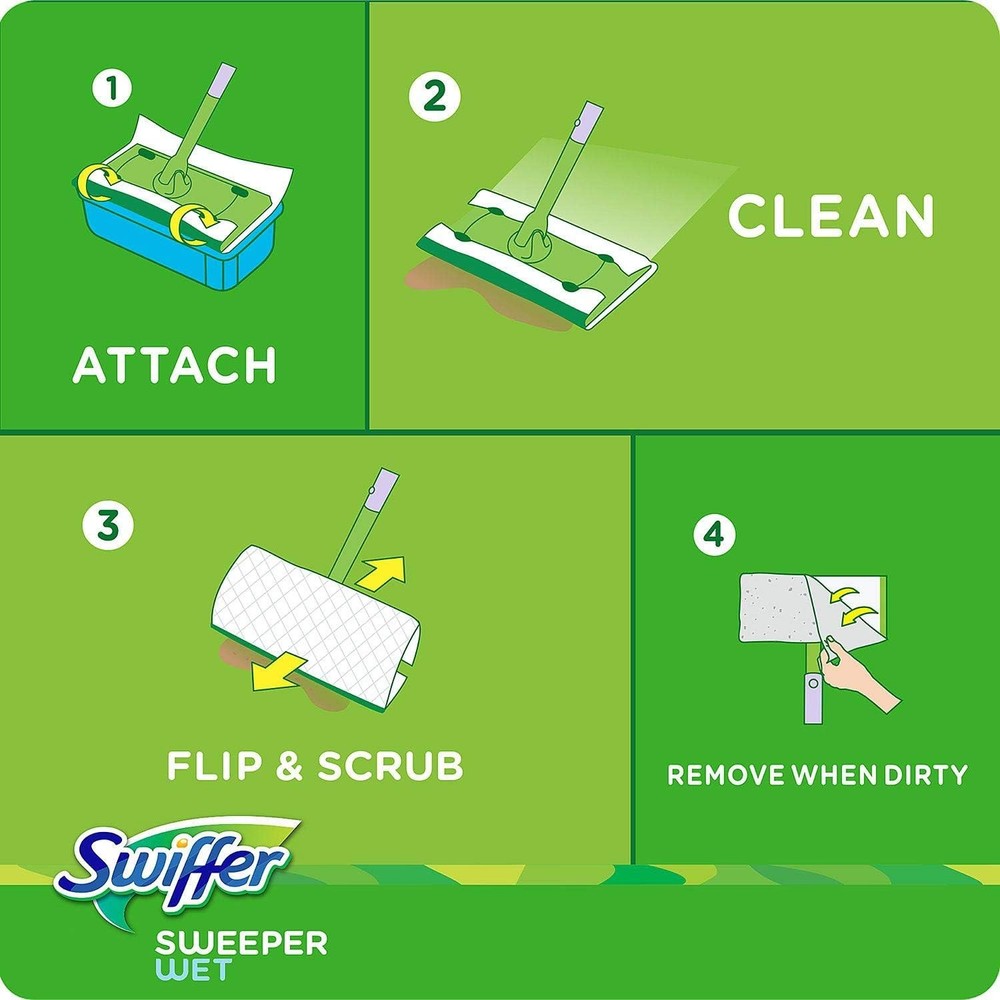 Sweeper Wet Cloth Refill, White
