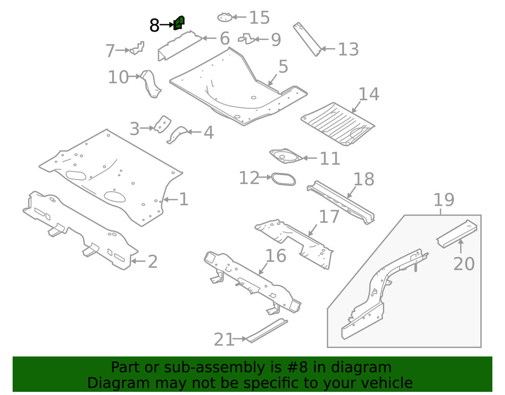 Genuine Nissan Side Panel Mount Bracket G45A1-3TAMA