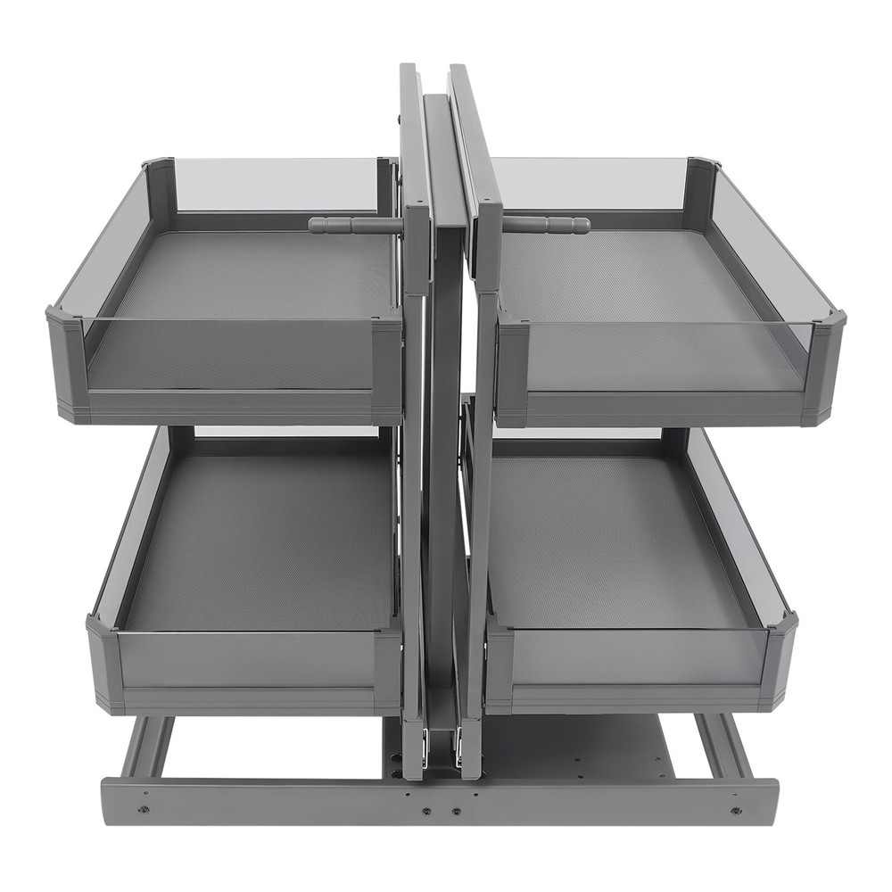 Blind Corner Pull Out Pantry Racks Left&Right Open Min Opening 14.57" W/4 Basket