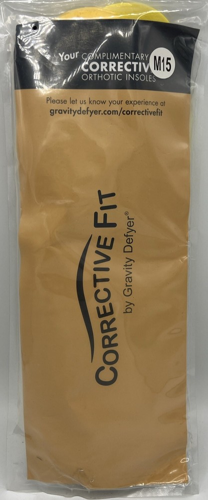 CORRECTIVE FIT by Gravity Defyer Orthotic Insoles Men's Size 15 Medium