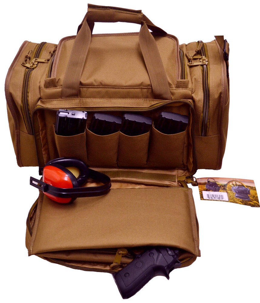 Explorer Range Bag, Tan Shooting Range Bag for s with Divider and Pouch Included