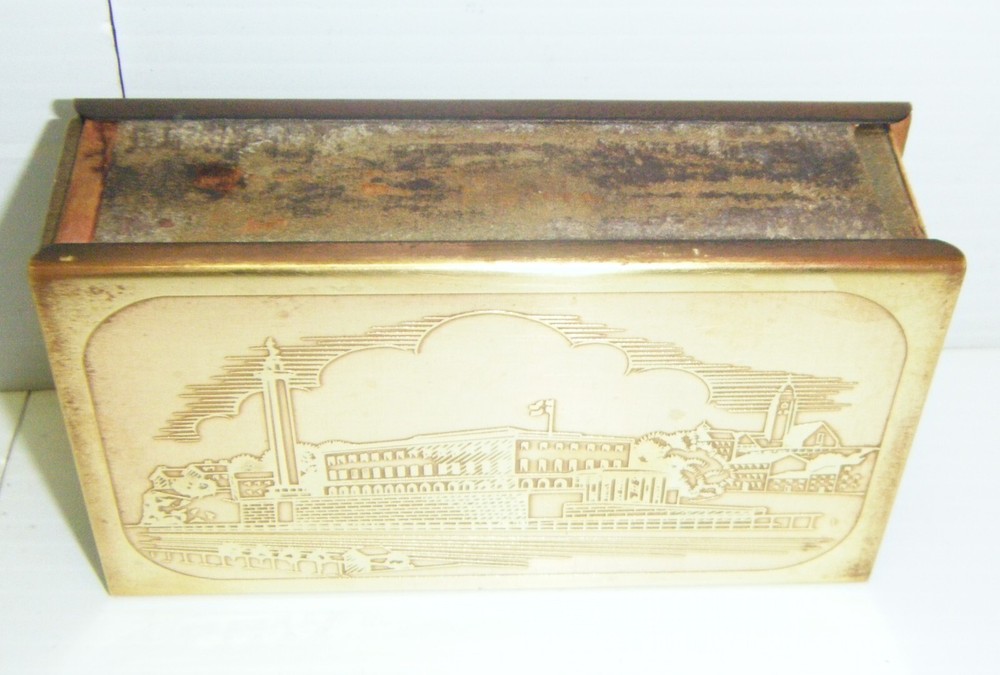 Vintage Brass Encased Goteborg Sweden Empty Matchbox
