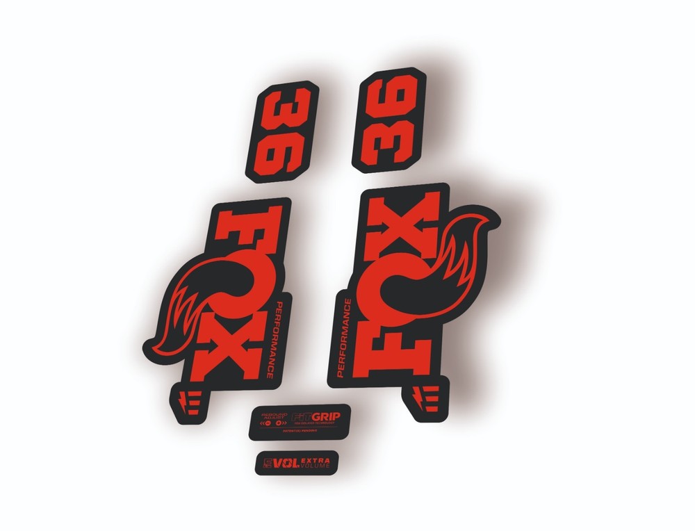 FOX 36 Performance E-Optimized 2026 Fork Factory Decal Sticker Adhesive Red