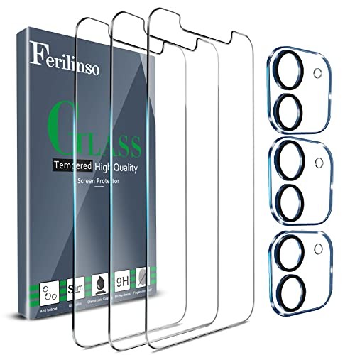 3 Pack Screen Protector for iPhone 11 with 3 Pack Tempered Glass Transparent