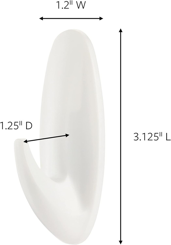 Command Medium Designer Hooks, 2 Hooks and 4 Command Strips, Damage Free Hanging