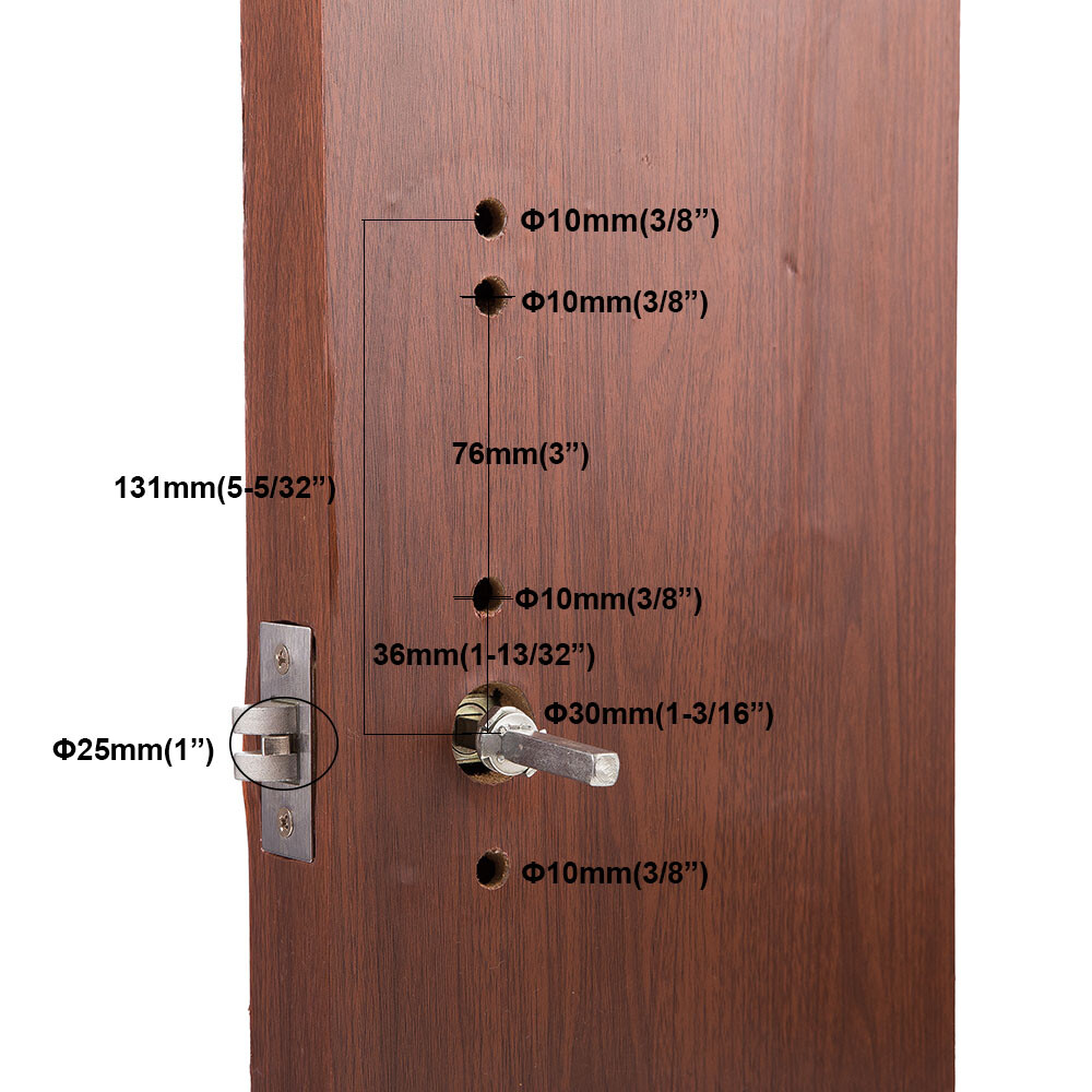 Keyless Door Lock Mechanical Push Button Digital Keypad Entry Security Door Knob
