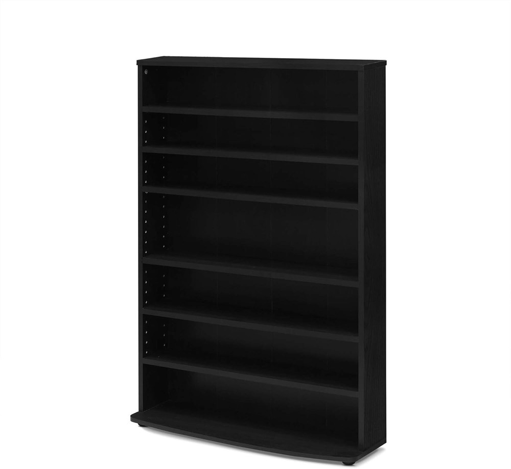 Versatile 6-Shelf Espresso Multimedia Storage Tower for Media Essentials=