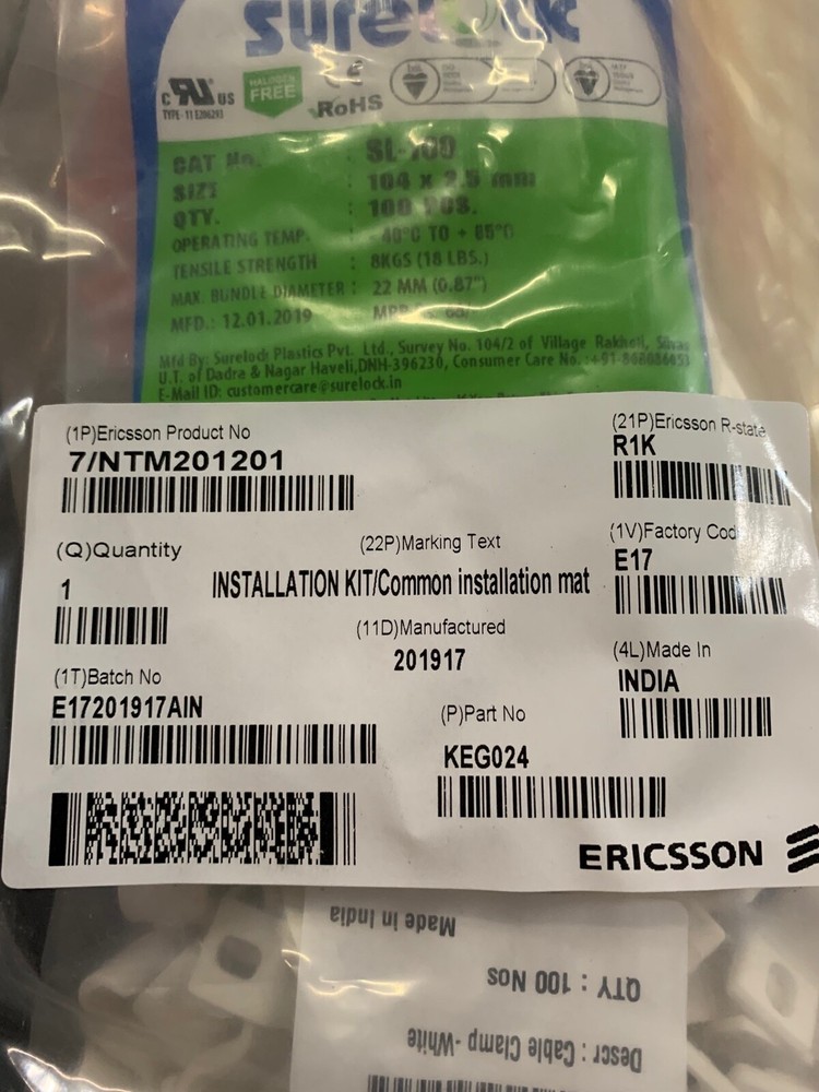 NEW Ericsson Installation Kit, Common Installation Mat:  7/NTM201201