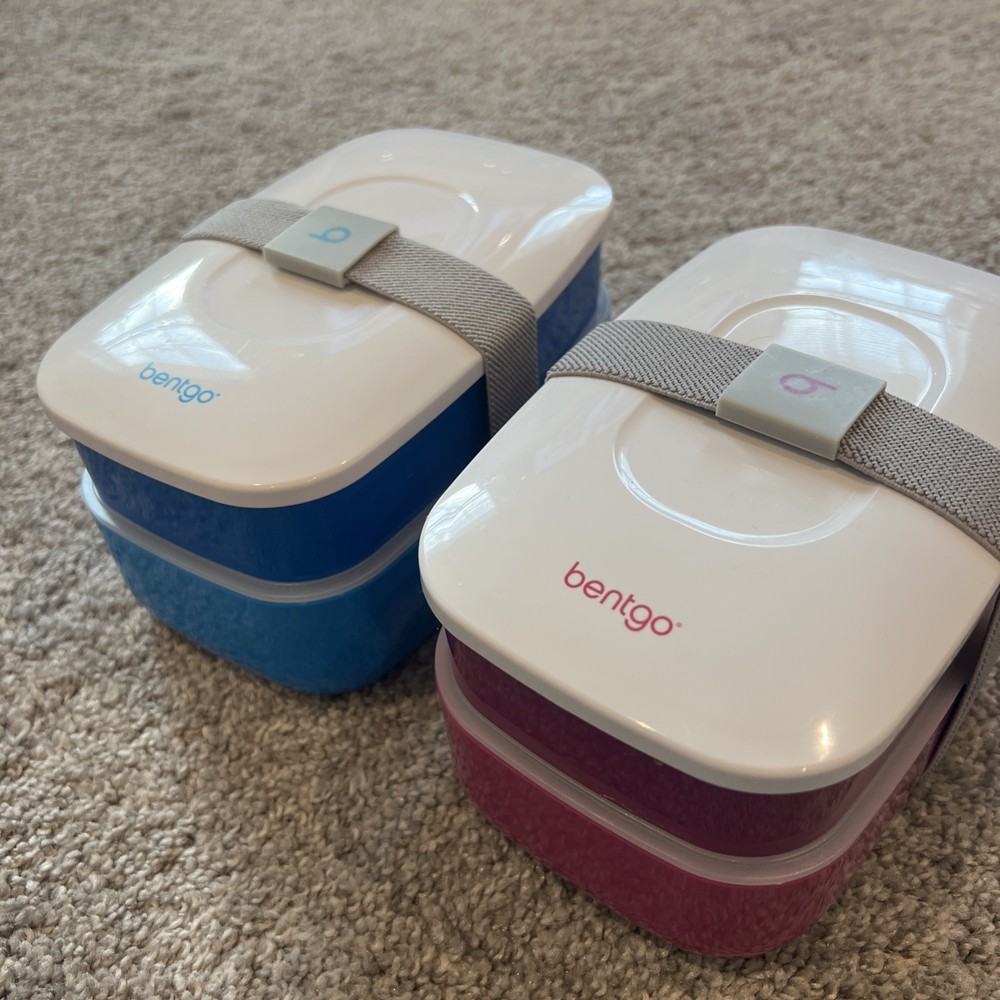 2 Bentgo Classic All-in-One Stackable Lunch Box with Flatware (His & Hers)