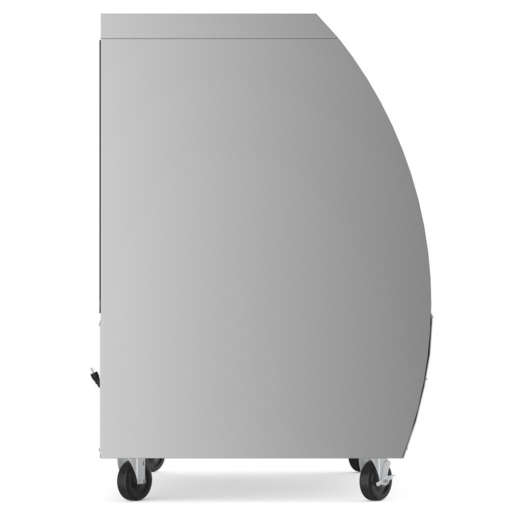 Deli case 36" Gravity Coil. Black, installed casters