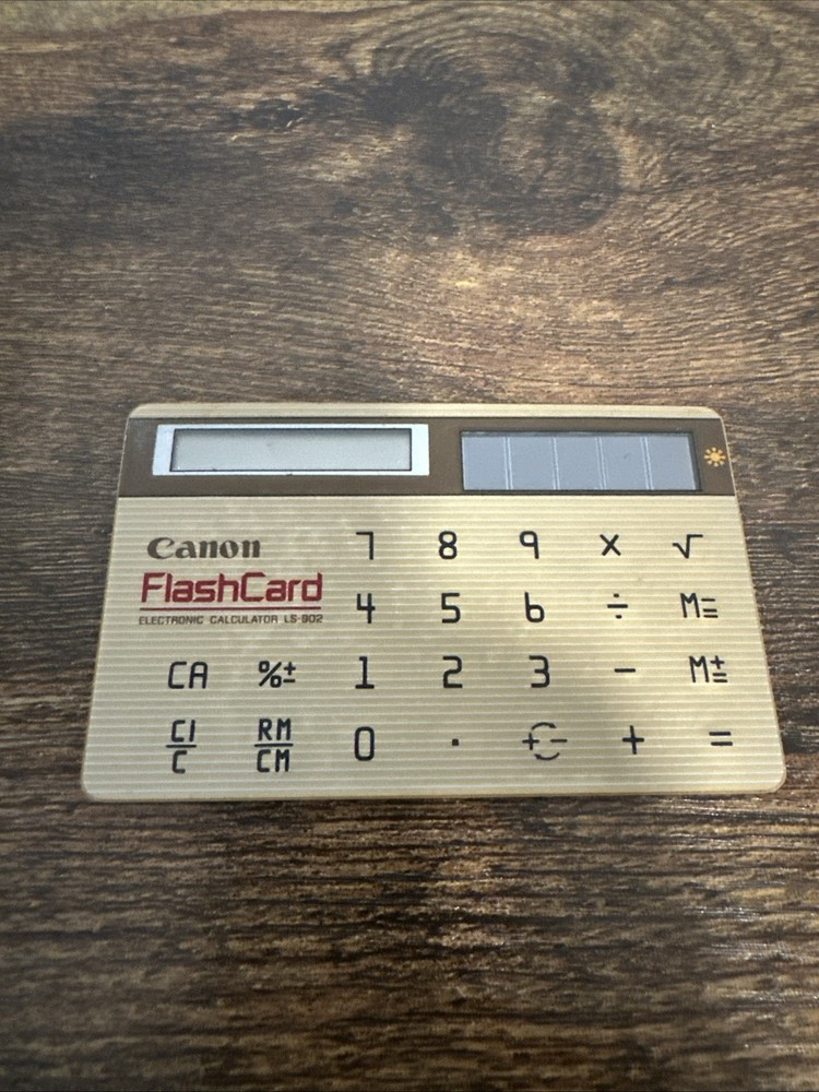 Vintage Canon FlashCard Electronic Calculator LS-902 Untested