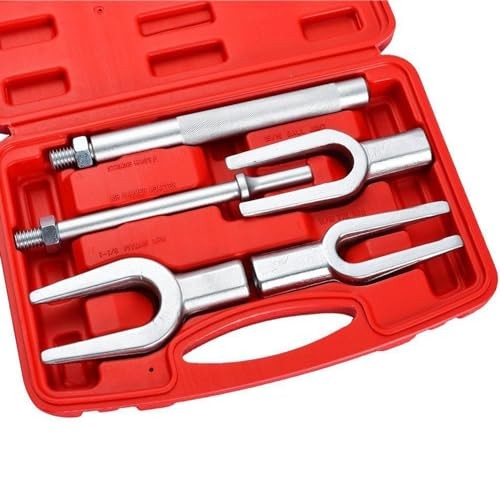 Ball Joint Separator Tie Rod Tool Set 5PCS Pickle Fork Kit with Ball Red