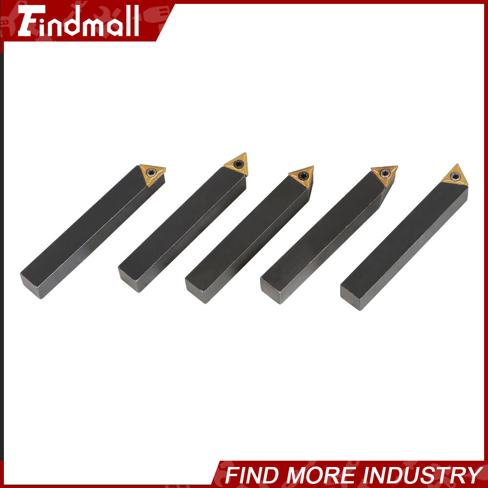 Findmall 5Pc 3/8" Lathe Indexable Carbide Insert &Turning Tooling Bit Holder Set