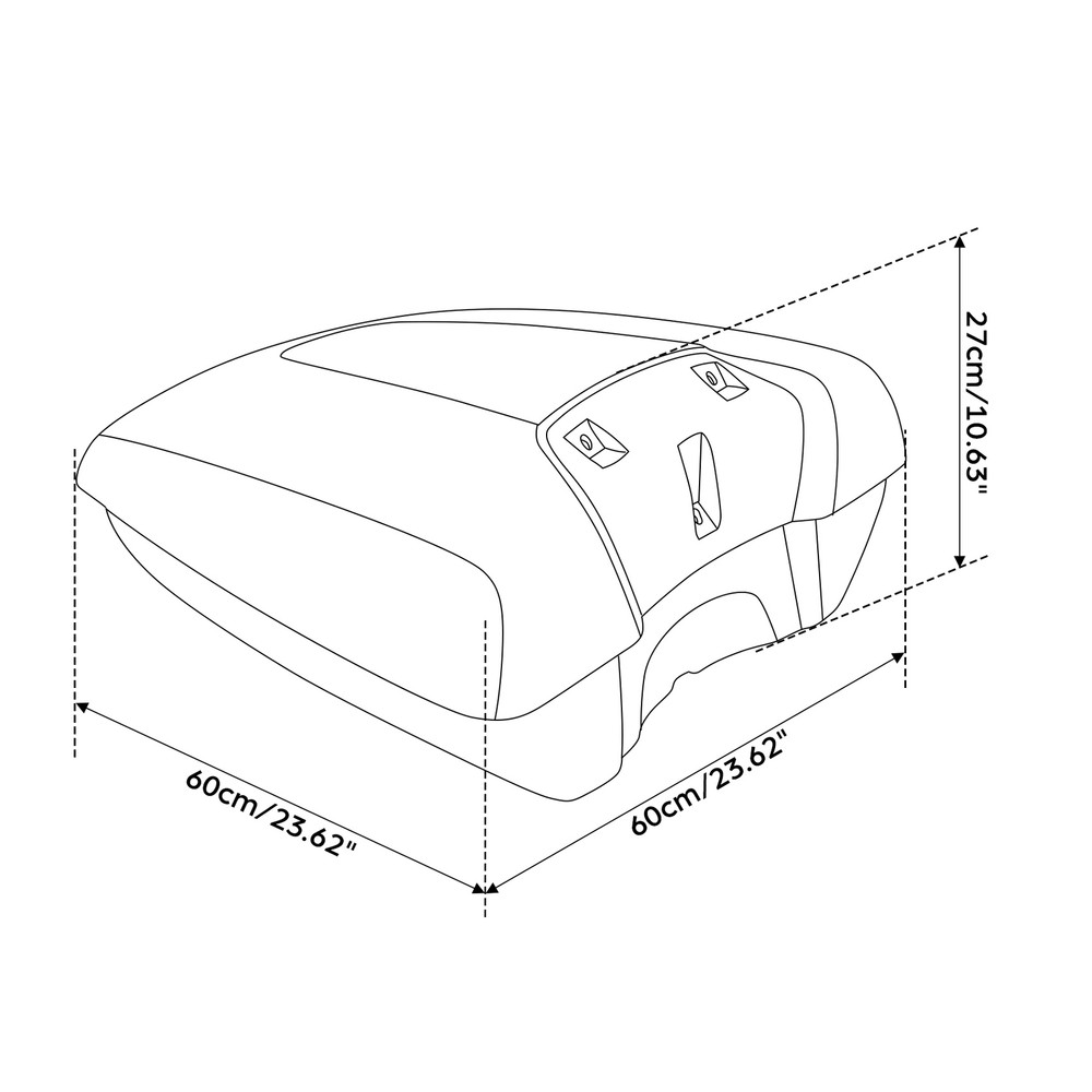 Matte Low Profile Pack Trunk Backrest Mount Rack Fit For Indian Chieftain 14-24
