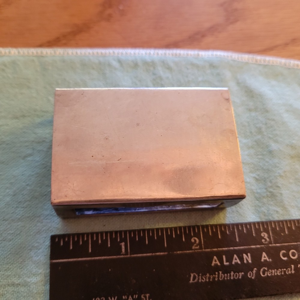 Engraved Sterling Hand Made Matchbox Cover