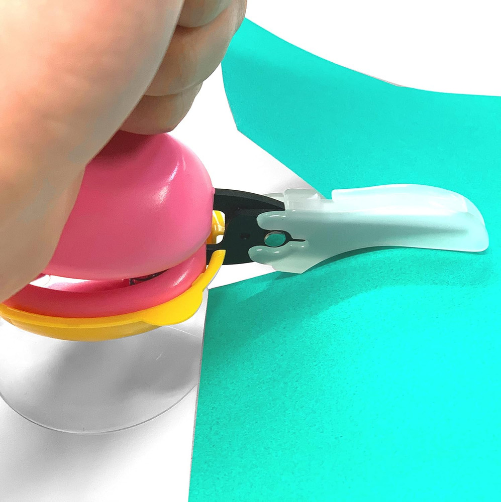 Adaptive Tabletop Scissors for Special Needs - Safe, Ambidextrous, Blue