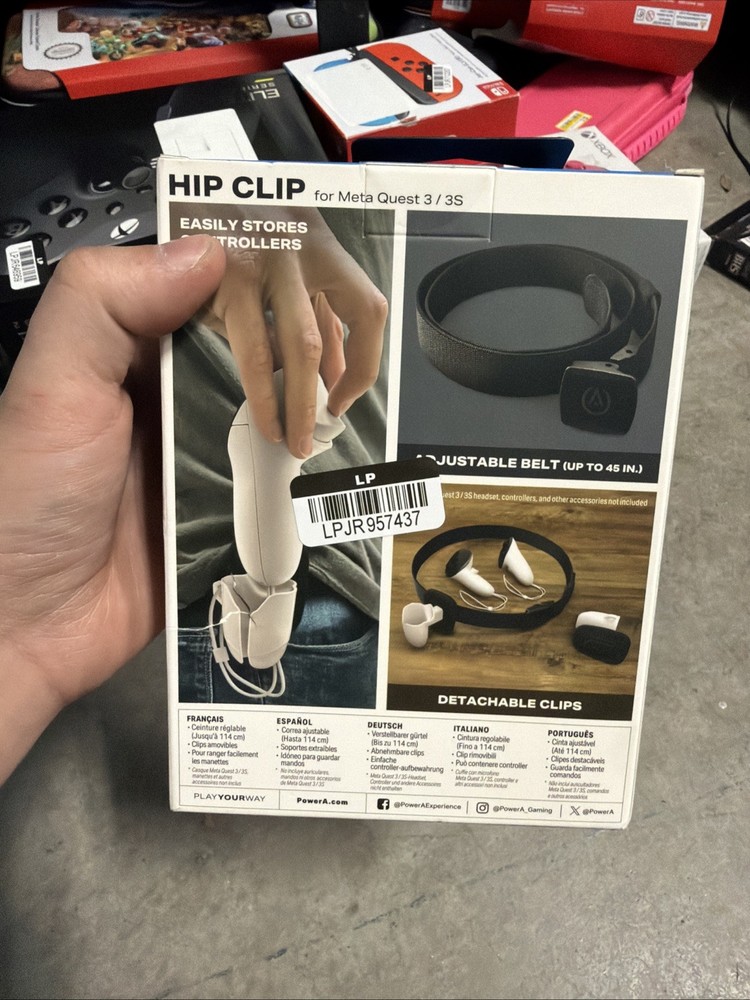 PowerA Hip Clip for Meta Quest 3 / 3S VR Controllers New