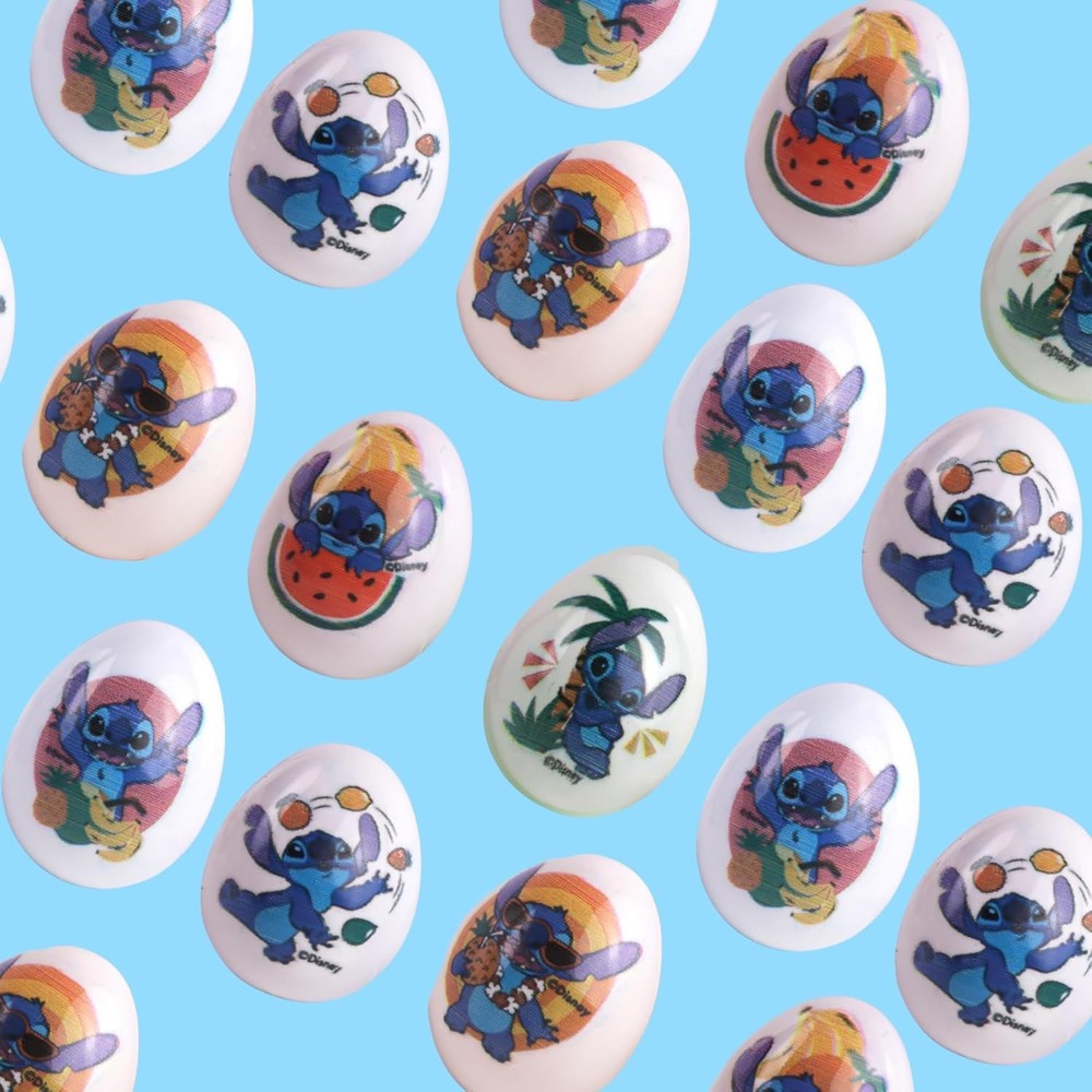 Stitch Themed Pre-Filled Plastic Easter Eggs, Assorted Hard Candies Inside, Perf