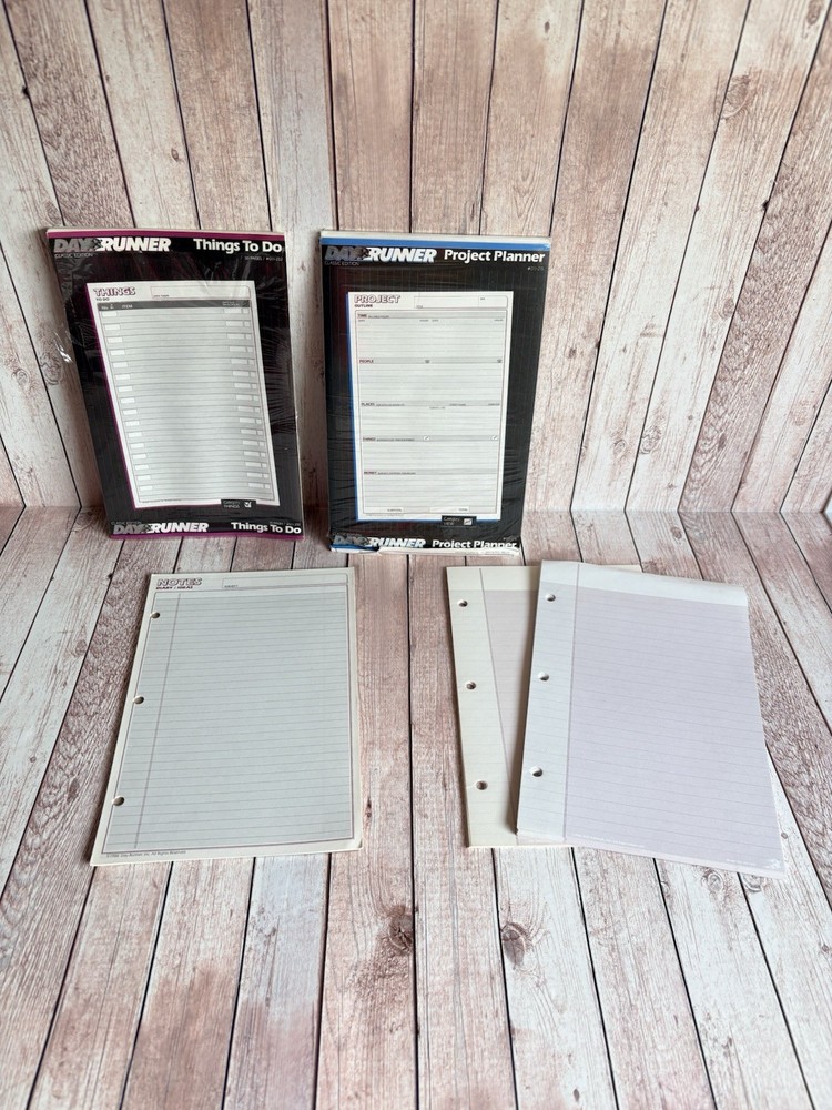 New DayRunner #011-232 #011-215 Project Planner, Things To Do & Extra Notes