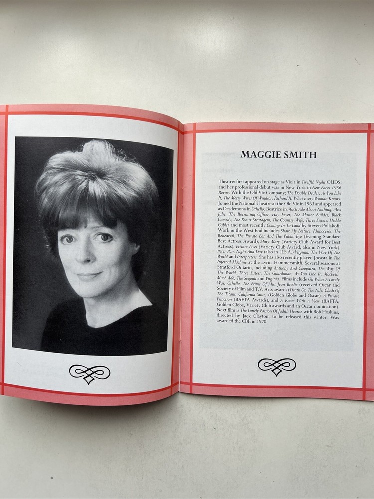 LETTICE AND LOVAGE theatre programme MAGGIE SMITH