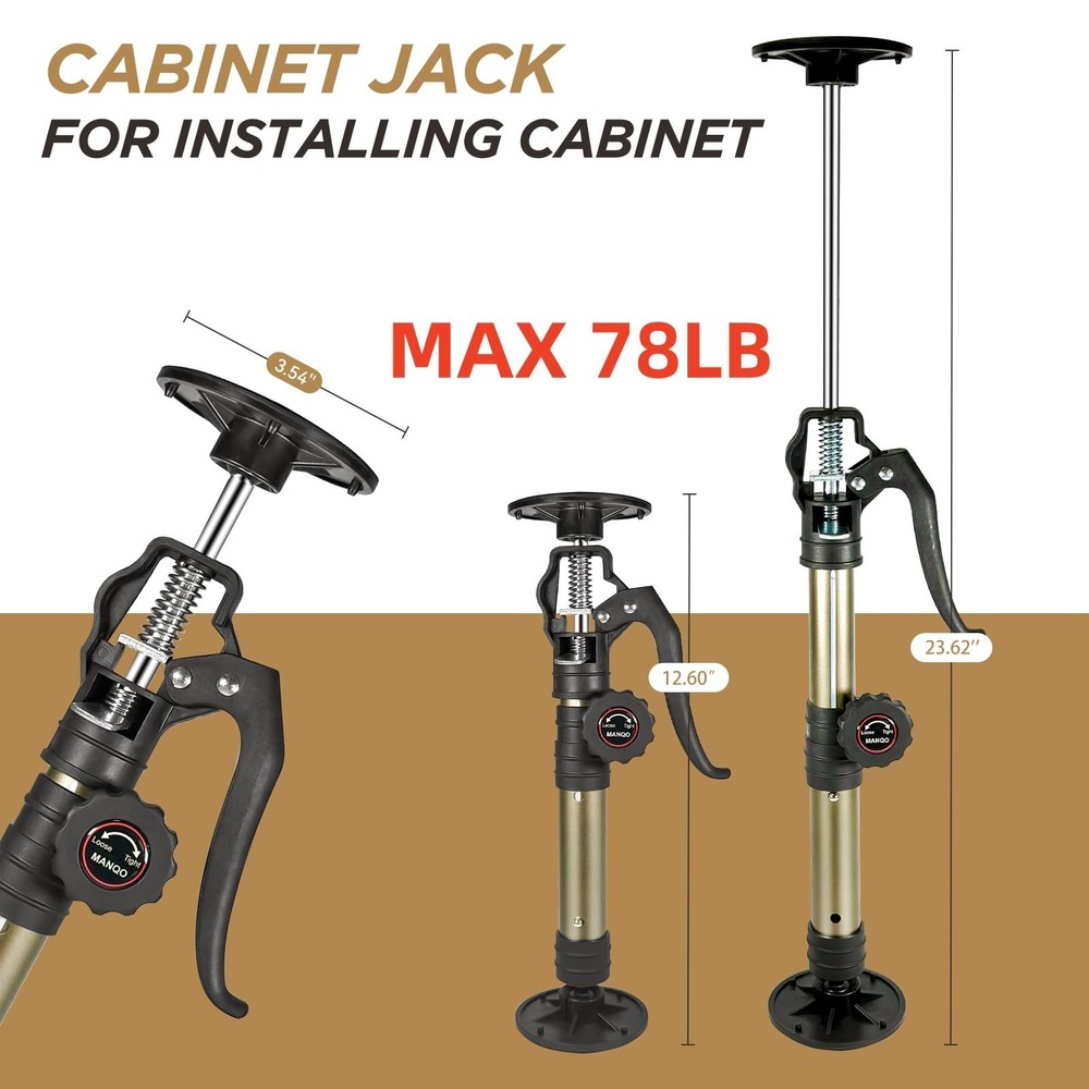 Cabinet Jacks for Installing Cabinet 3rd Hand Support System Adjustable Suppo...