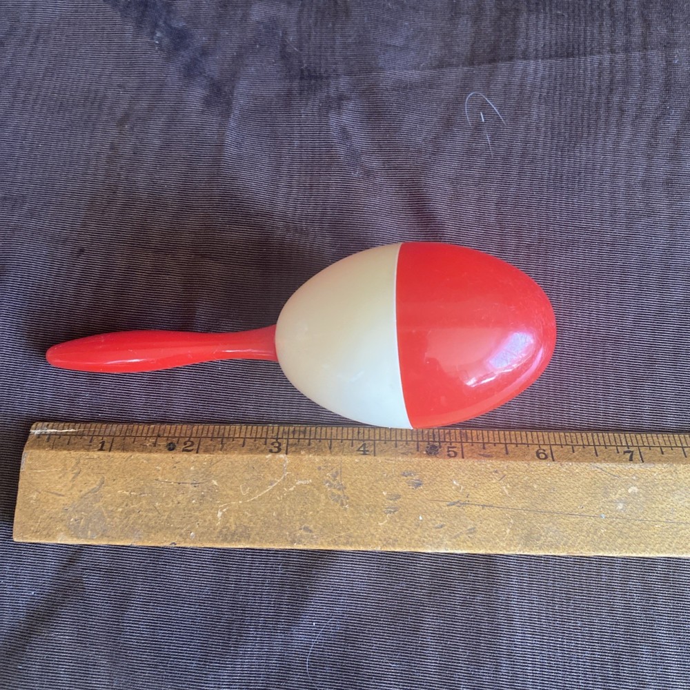 Vintage Red and White Early Plastic Sock Darner