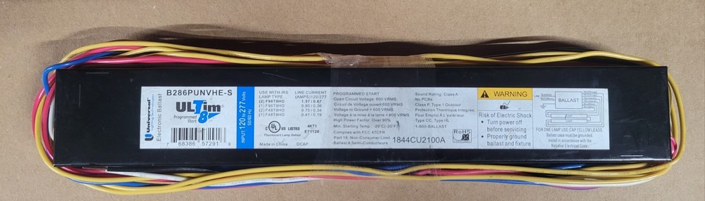 Universal Lighting Technologies B286PUNVHE-S Electronic Ballast
