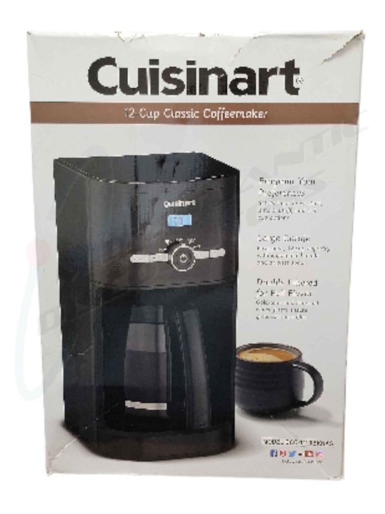 Cuisinart Classic 12-Cup Programmable Coffeemaker, Black, DCC-1120BKNAS