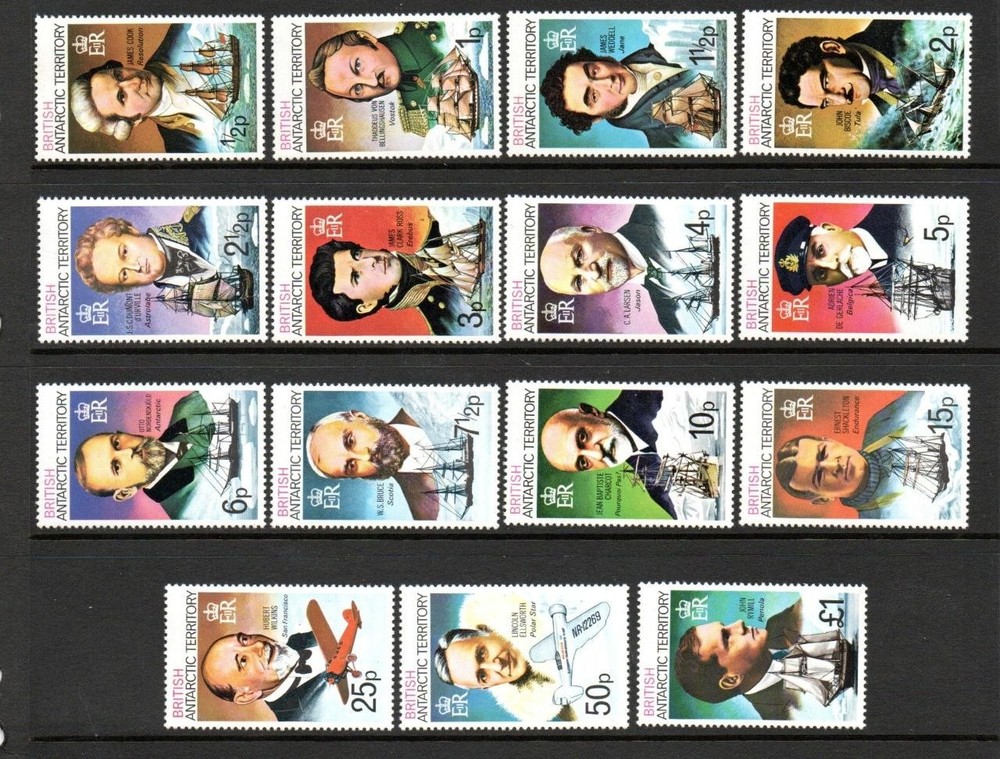 BAT M/M 1973 SG64a-78a EXPLORERS COMPLETE SET
