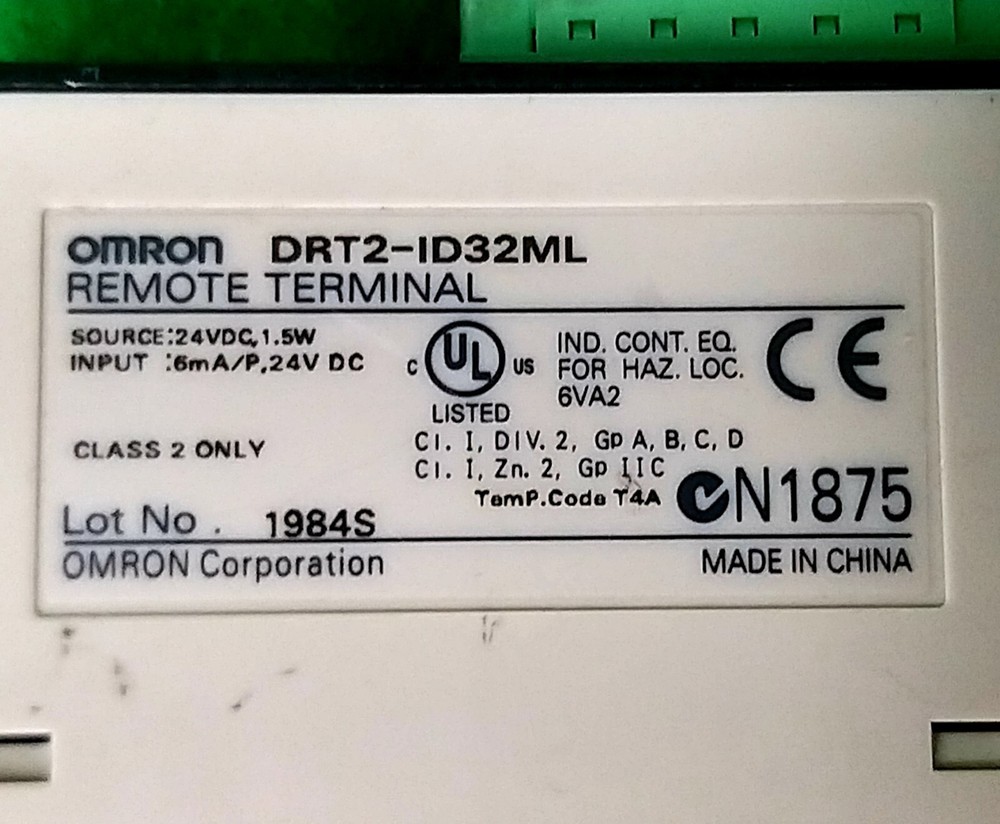 OMRON DRT2-ID32ML Remote Terminal, USED