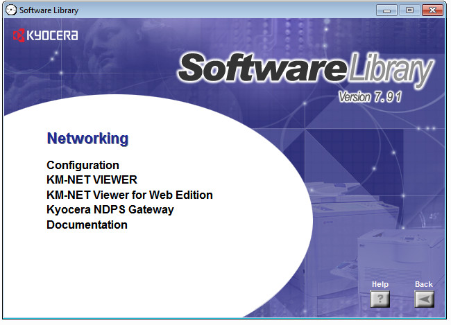 Kyocera Software Library Printer Driver, Driver Tool, Network/ Scanner Utilities