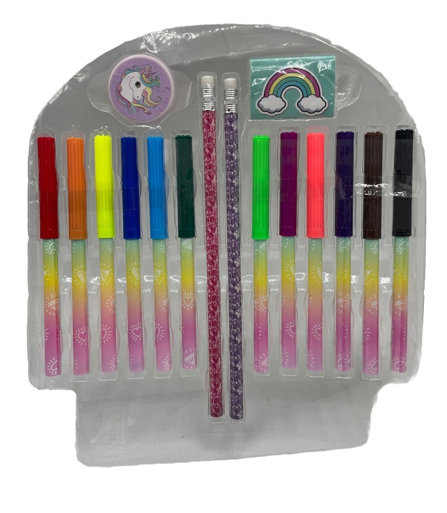Unicorn Rolling Stationery Set (Only) Lavender Combo