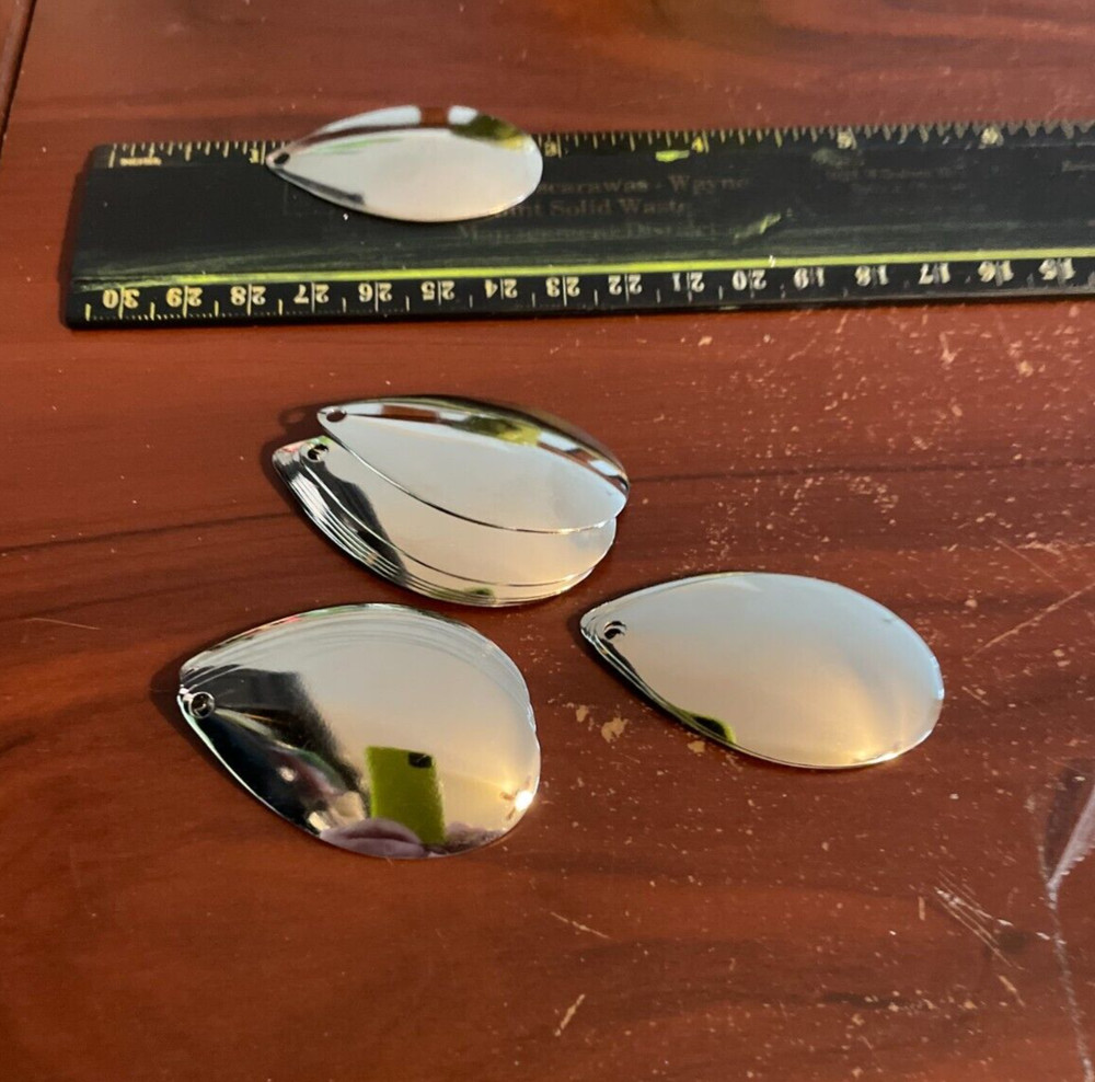 25 Pack  Indiana spinner blades size 7  Smooth Nickel