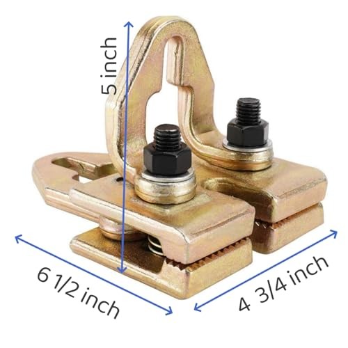 Heavy Duty 5 Ton Car Pulling Hook Right Angle 2 Way Auto Body Pull Clamp for