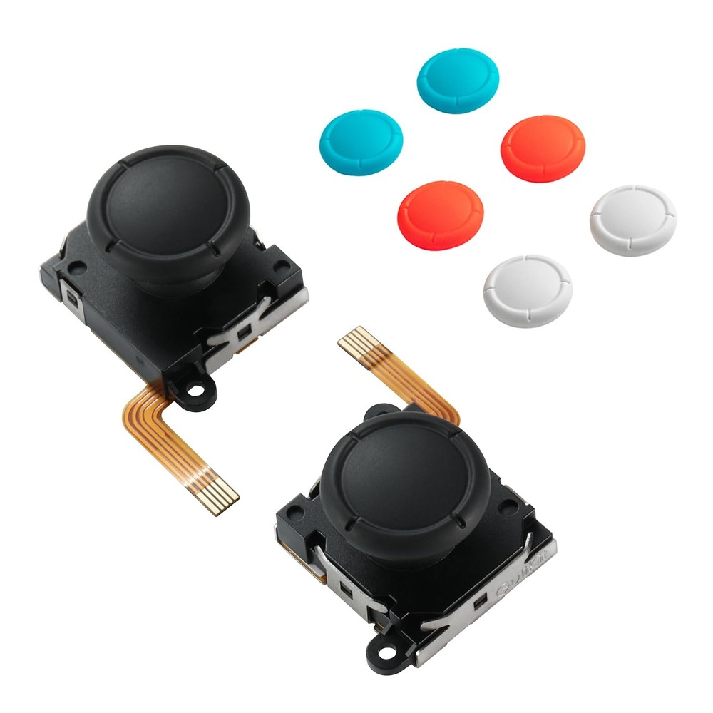 GuliKit Switch Joysticks Replacement, Updated Anti-Drift TMR Black