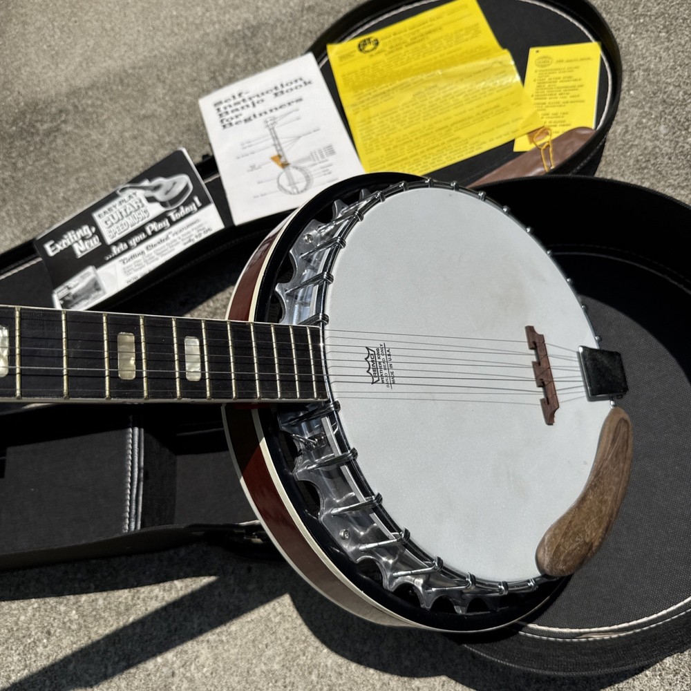1970s Eagle Model 408 5-String Banjo w/ Case & Paperwork Remo Head