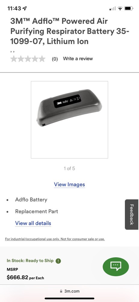3m Adflo PAPR battery
