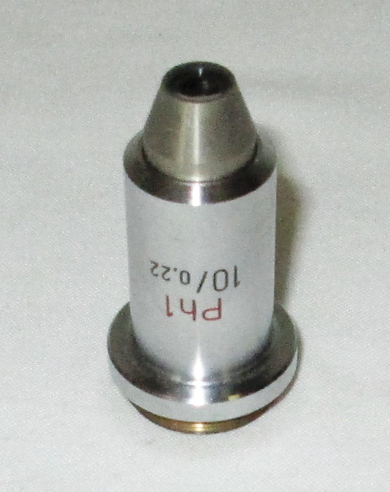 Zeiss Ph1 10 / 0,22 Microscope Objective - Tested - Good Optics