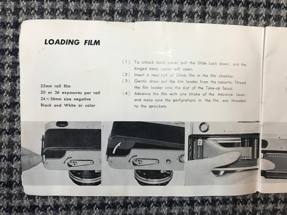 Vintage Yashica 35 Instruction Booklet