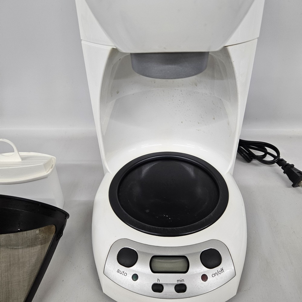 Braun White 10 Cup Coffee Maker Type 3105 Programable Tested Working - Czech Rep