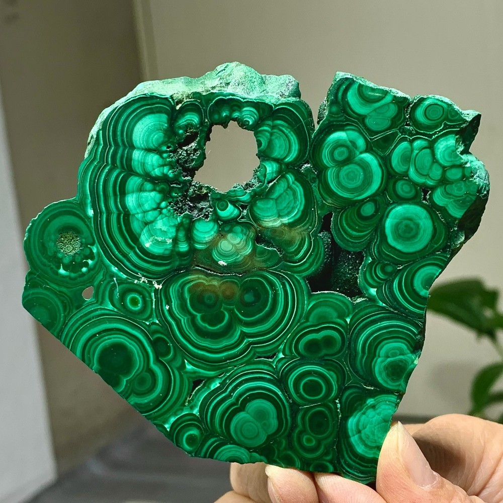 140G Natural Malachite transparent cluster coarse mineral sample